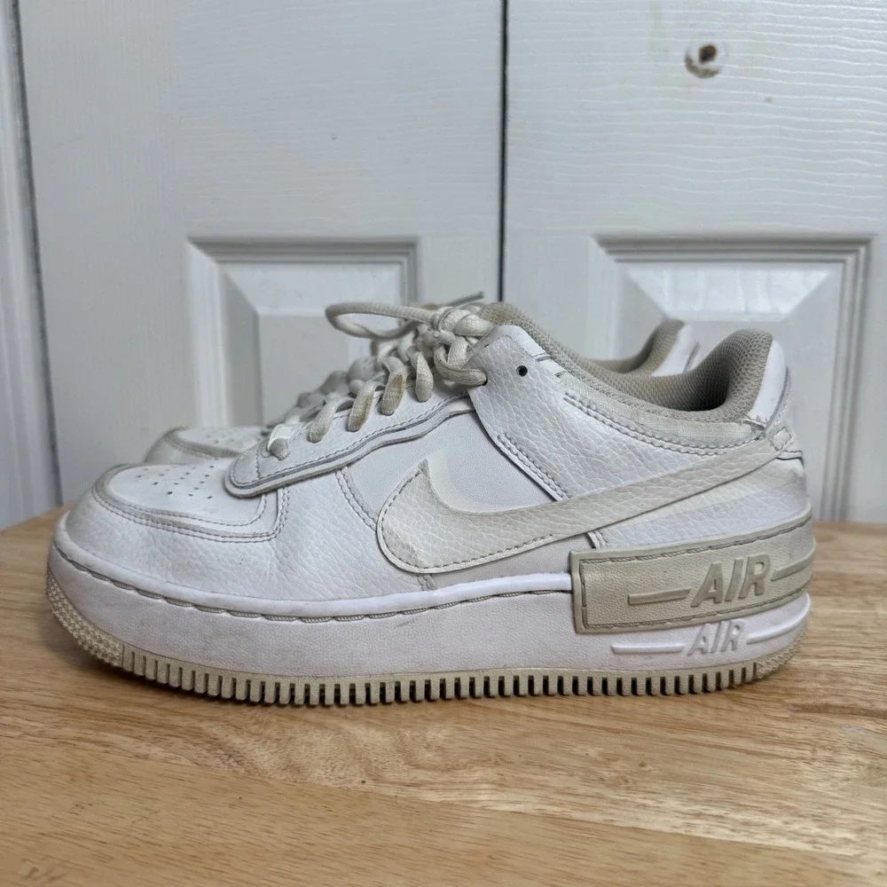 Nike Air Force 1 Shadow Size 8 White Platform Chunky Streetwear Sneakers CI0919